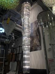 Large Chandelier Dressed with 110cm BAGUETTE Shaped Crystals